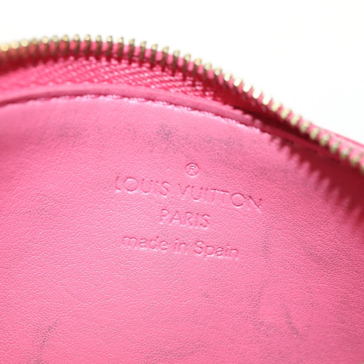 LOUIS VUITTON Monogram Vernis Pochette Cles Coin Purse Pink M91250 Auth 188197M