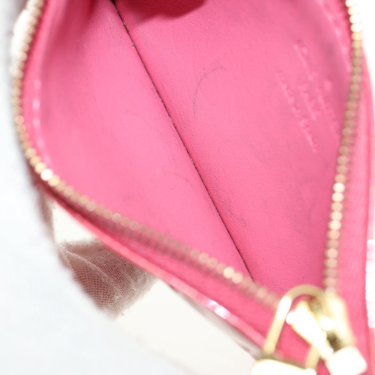 LOUIS VUITTON Monogram Vernis Pochette Cles Coin Purse Pink M91250 Auth 188197M