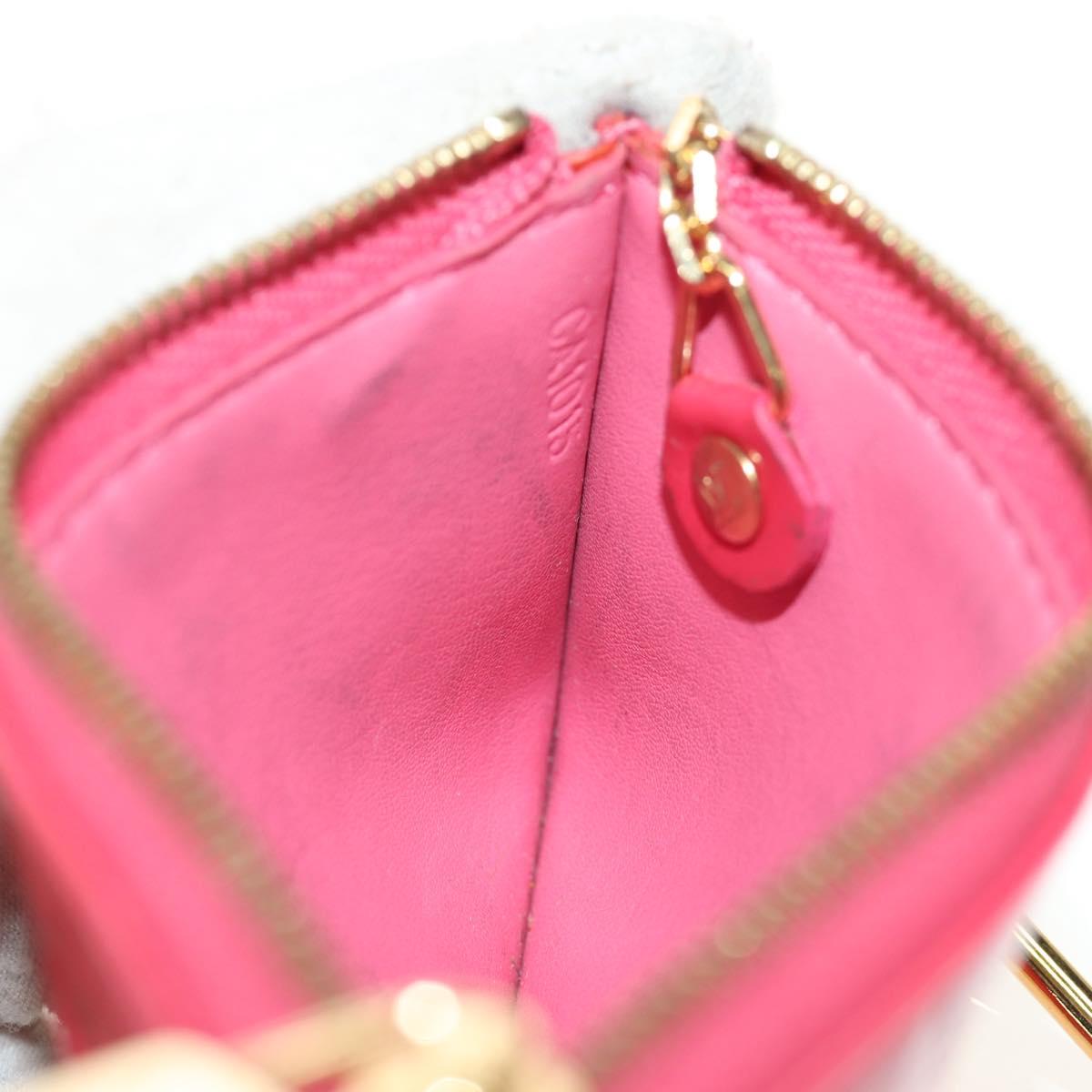 LOUIS VUITTON Monogram Vernis Pochette Cles Coin Purse Pink M91250 Auth 188197M