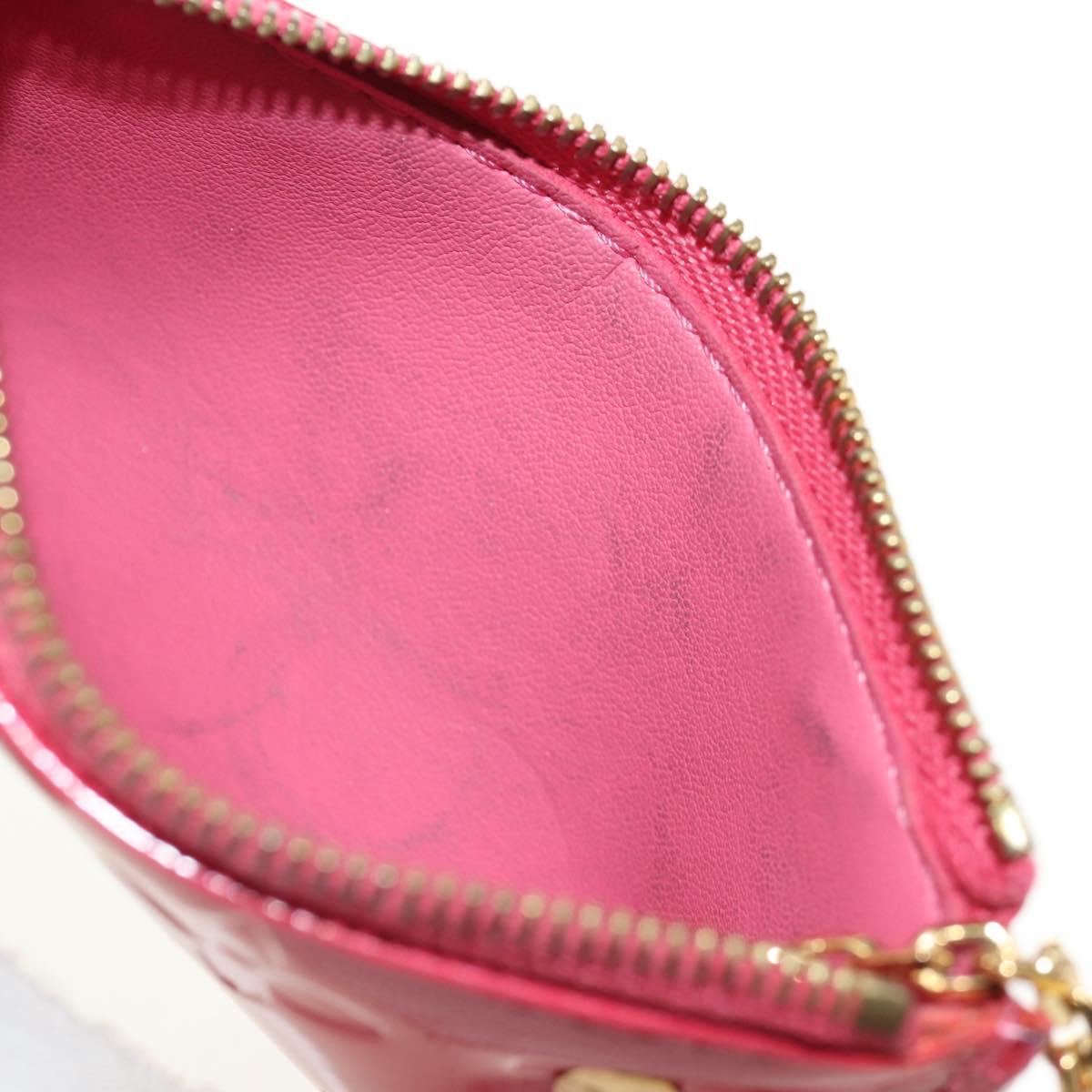 LOUIS VUITTON Monogram Vernis Pochette Cles Coin Purse Pink M91250 Auth 188197M