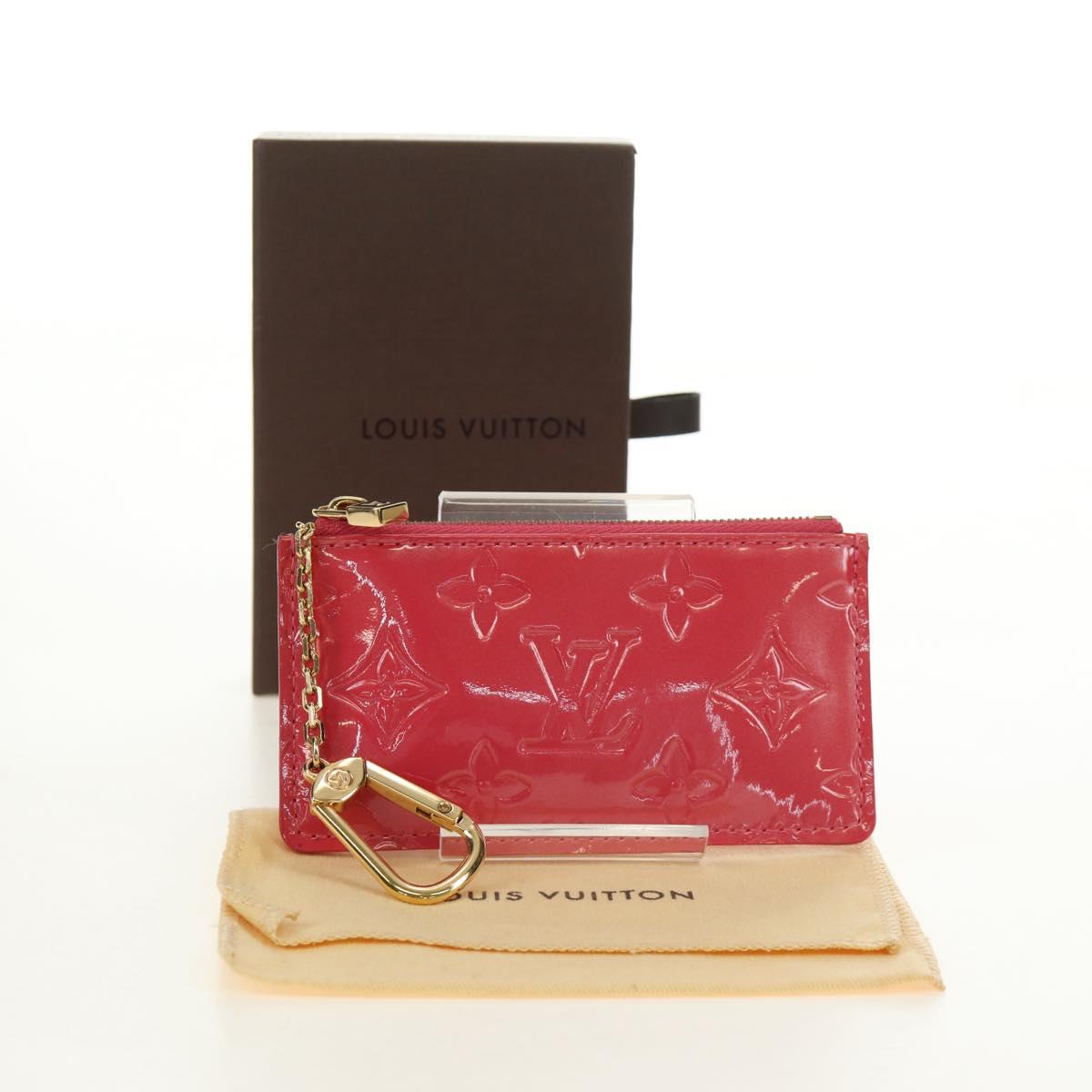 LOUIS VUITTON Monogram Vernis Pochette Cles Coin Purse Pink M91250 Auth 188197M