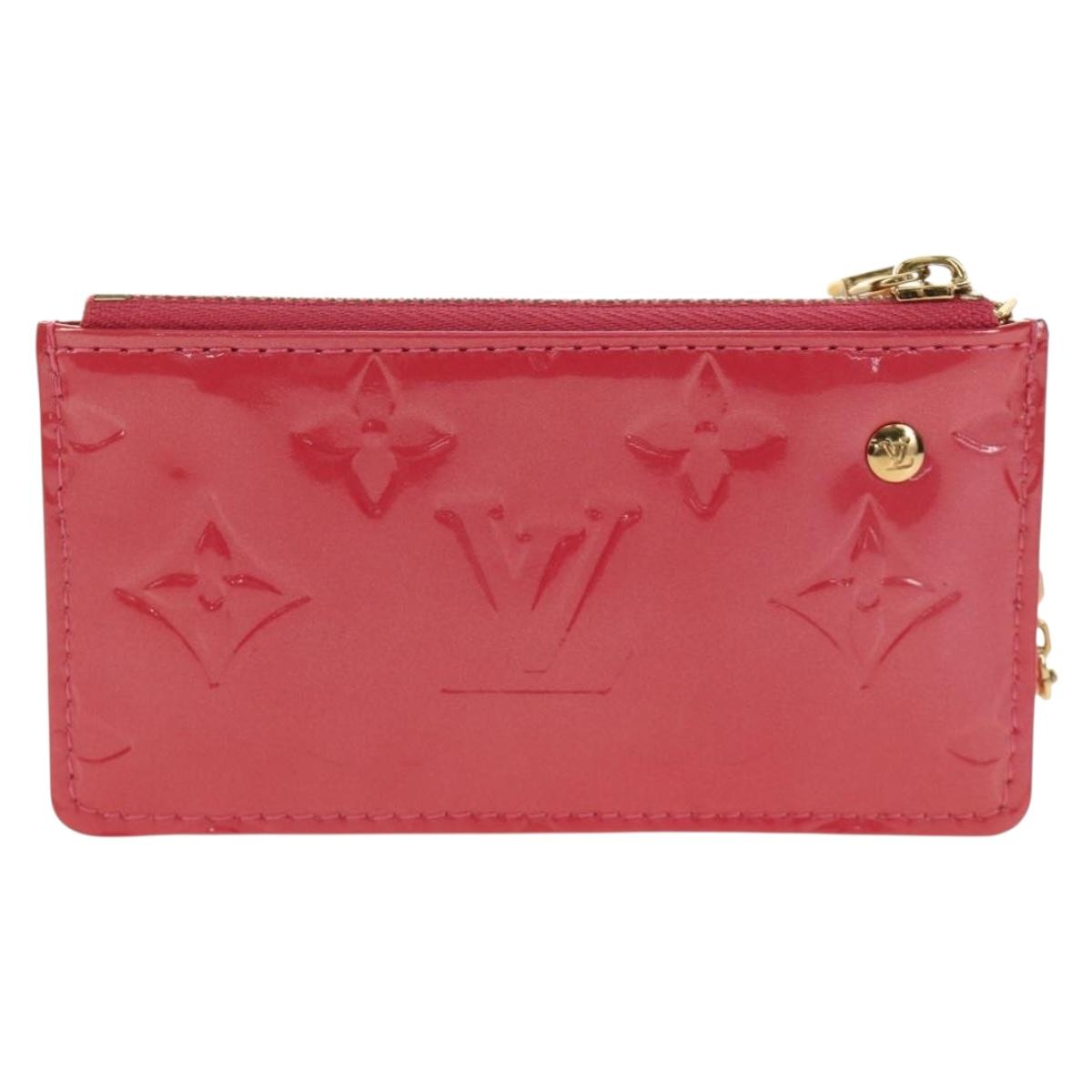 LOUIS VUITTON Monogram Vernis Pochette Cles Coin Purse Pink M91250 Auth 188197M