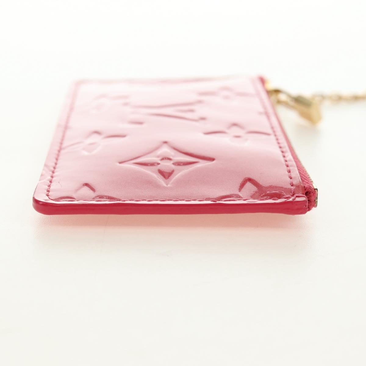LOUIS VUITTON Monogram Vernis Pochette Cles Coin Purse Pink M91250 Auth 188197M