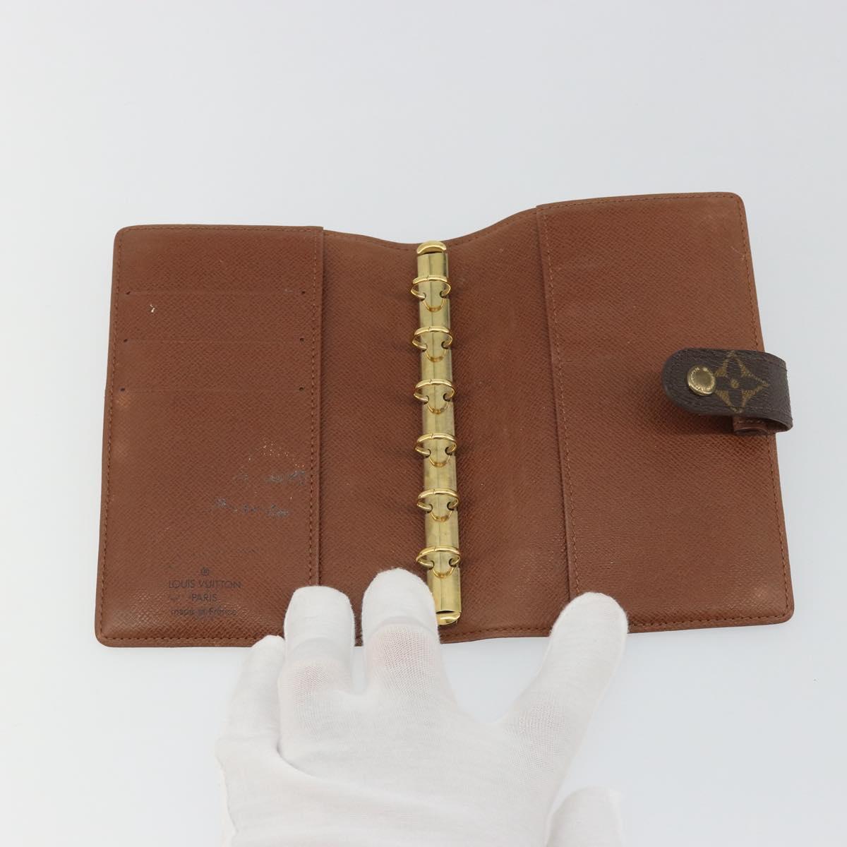 LOUIS VUITTON Monogram Agenda PM Day Planner Cover R20005 LV Auth 188198