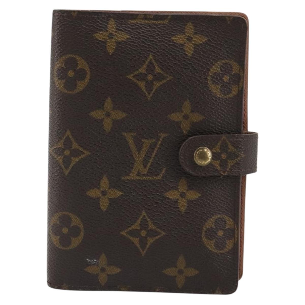 LOUIS VUITTON Monogram Agenda PM Day Planner Cover R20005 LV Auth 188198