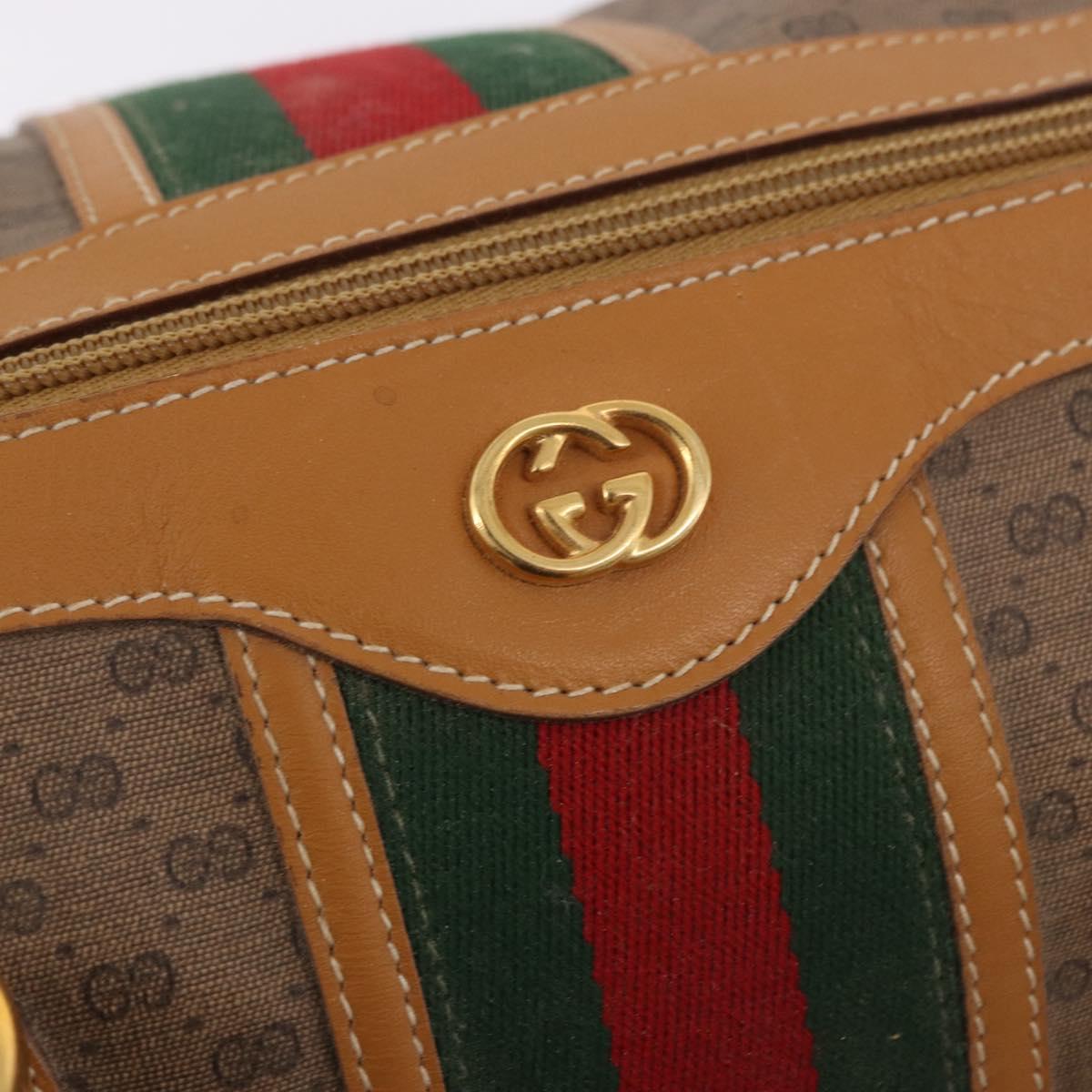 GUCCI Micro GG Supreme Web Sherry Line Bag PVC Beige 002 39 0168 Auth 188204