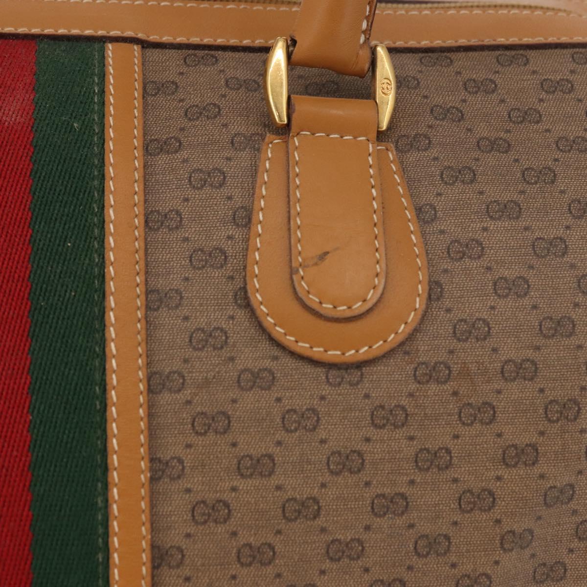 GUCCI Micro GG Supreme Web Sherry Line Bag PVC Beige 002 39 0168 Auth 188204