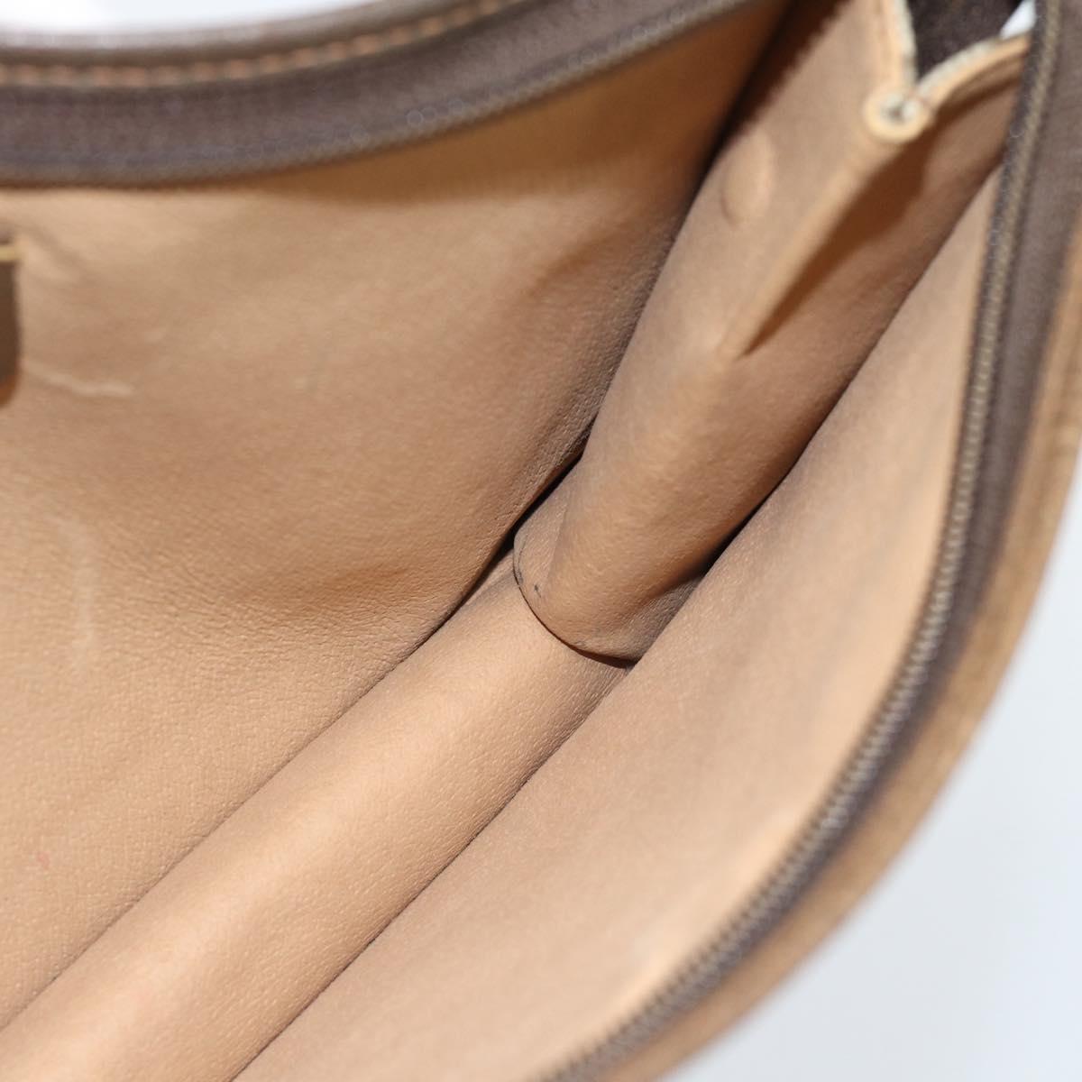 GUCCI GG Supreme Clutch Bag PVC Beige Gold Auth 188209