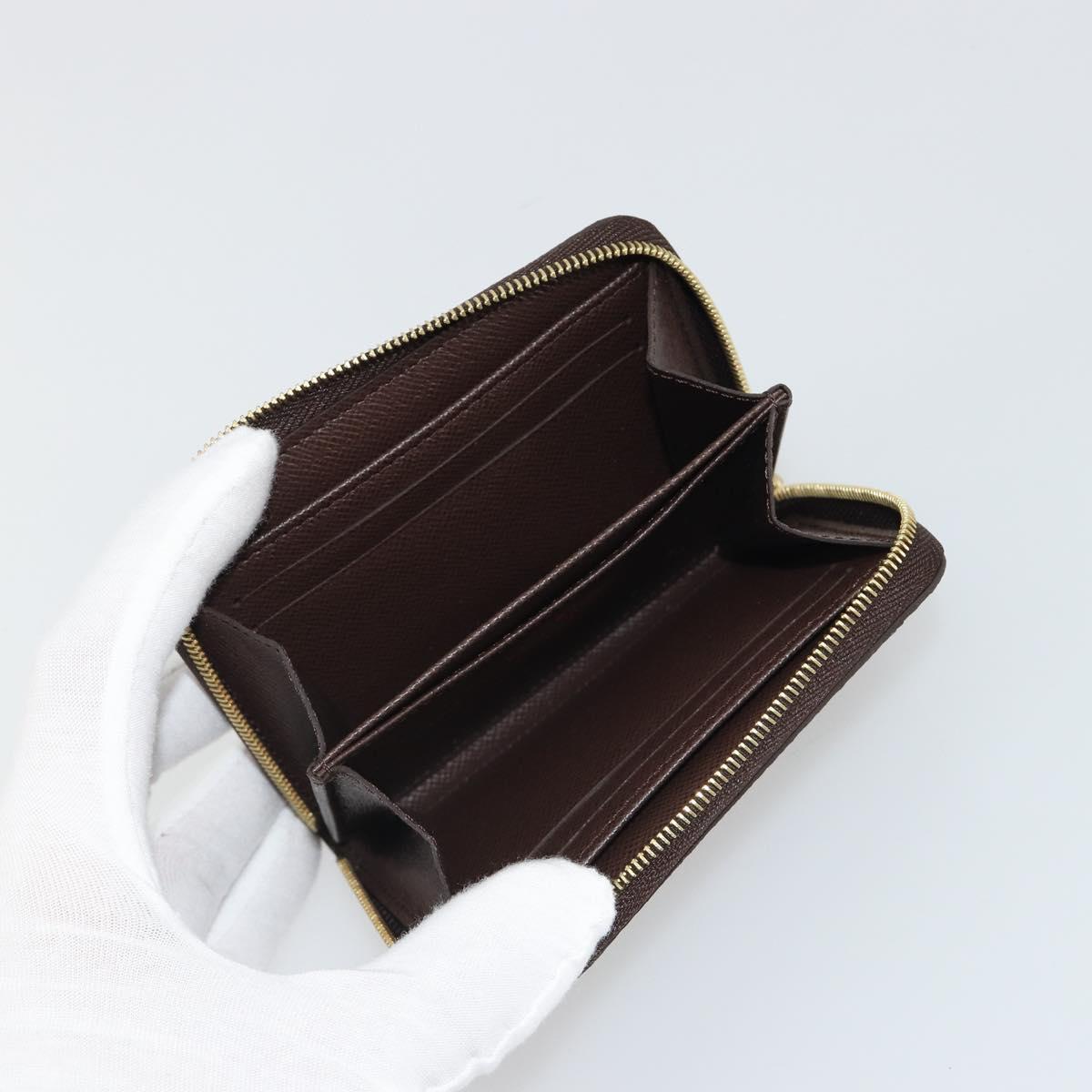 LOUIS VUITTON Damier Ebene Zippy Coin Purse N63070 LV Auth 188216M