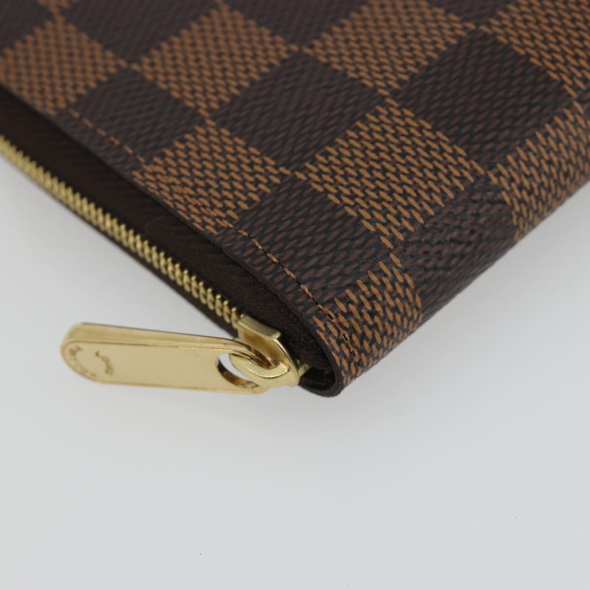LOUIS VUITTON Damier Ebene Zippy Coin Purse N63070 LV Auth 188216M