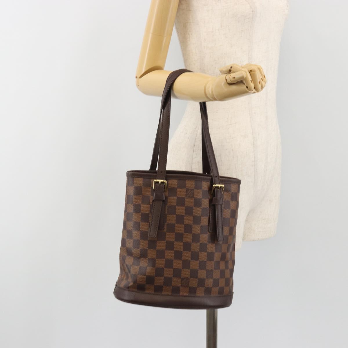 LOUIS VUITTON Damier Ebene Marais Shoulder Bag N42240 LV Auth 188222V