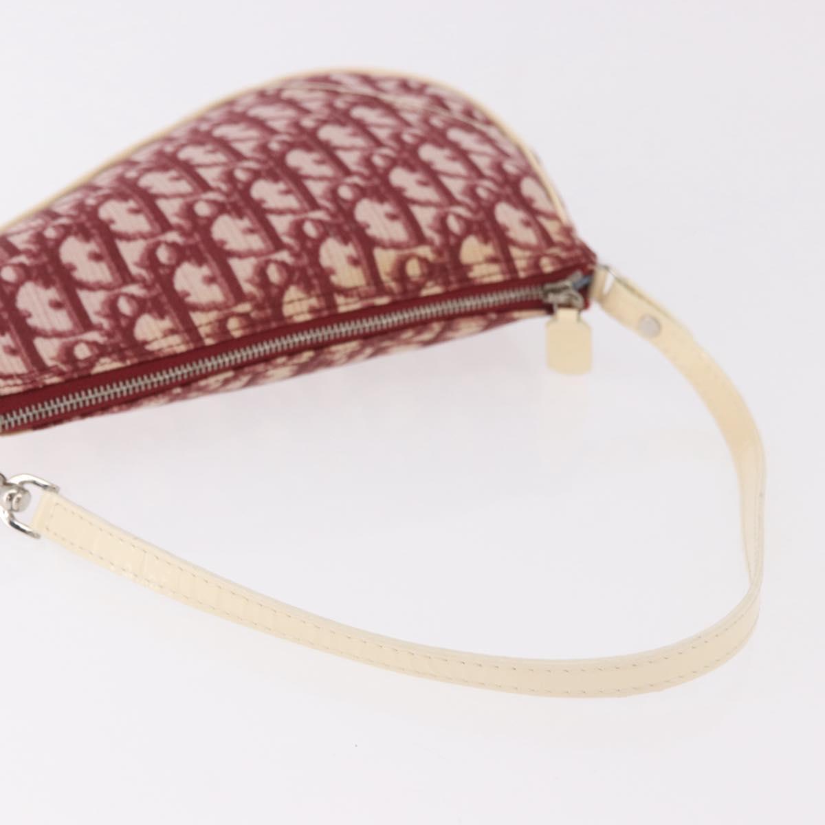 Christian Dior Saddle Pouch PVC Red Silver Auth 188225SAV