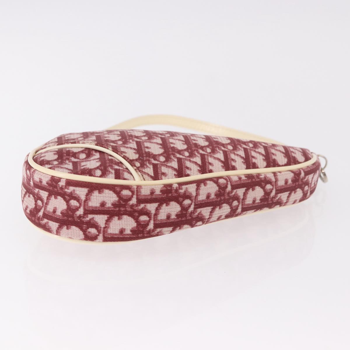 Christian Dior Saddle Pouch PVC Red Silver Auth 188225SAV