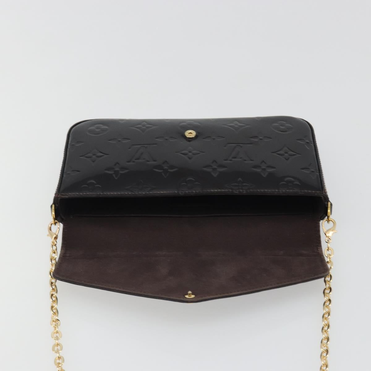 LOUIS VUITTON Monogram Vernis Pochette Felice Amarante M61267 Auth 188234A