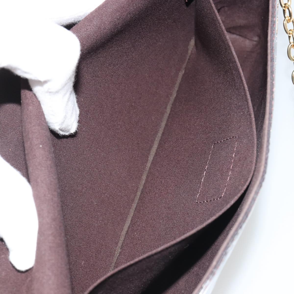 LOUIS VUITTON Monogram Vernis Pochette Felice Amarante M61267 Auth 188234A