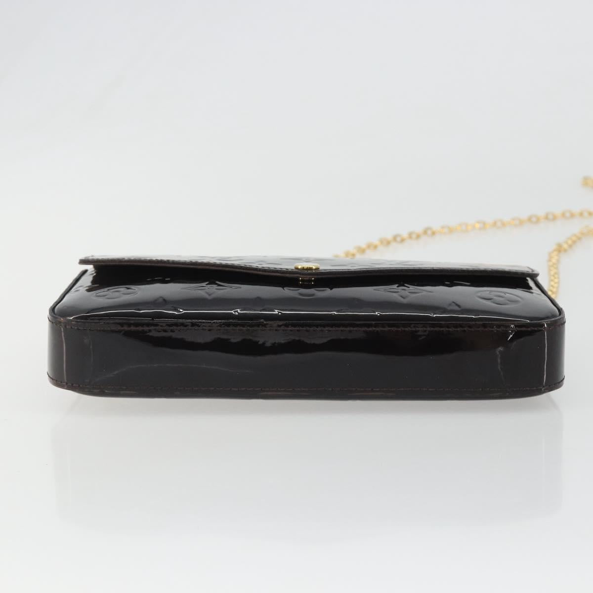 LOUIS VUITTON Monogram Vernis Pochette Felice Amarante M61267 Auth 188234A