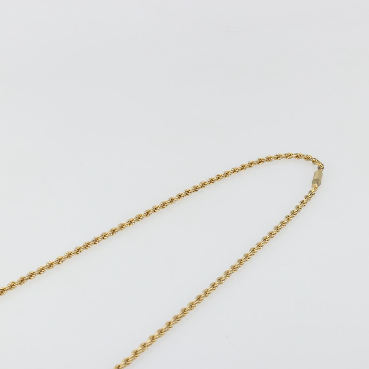 CELINE Chain Shoulder Bag Leather Black Gold Auth 188237
