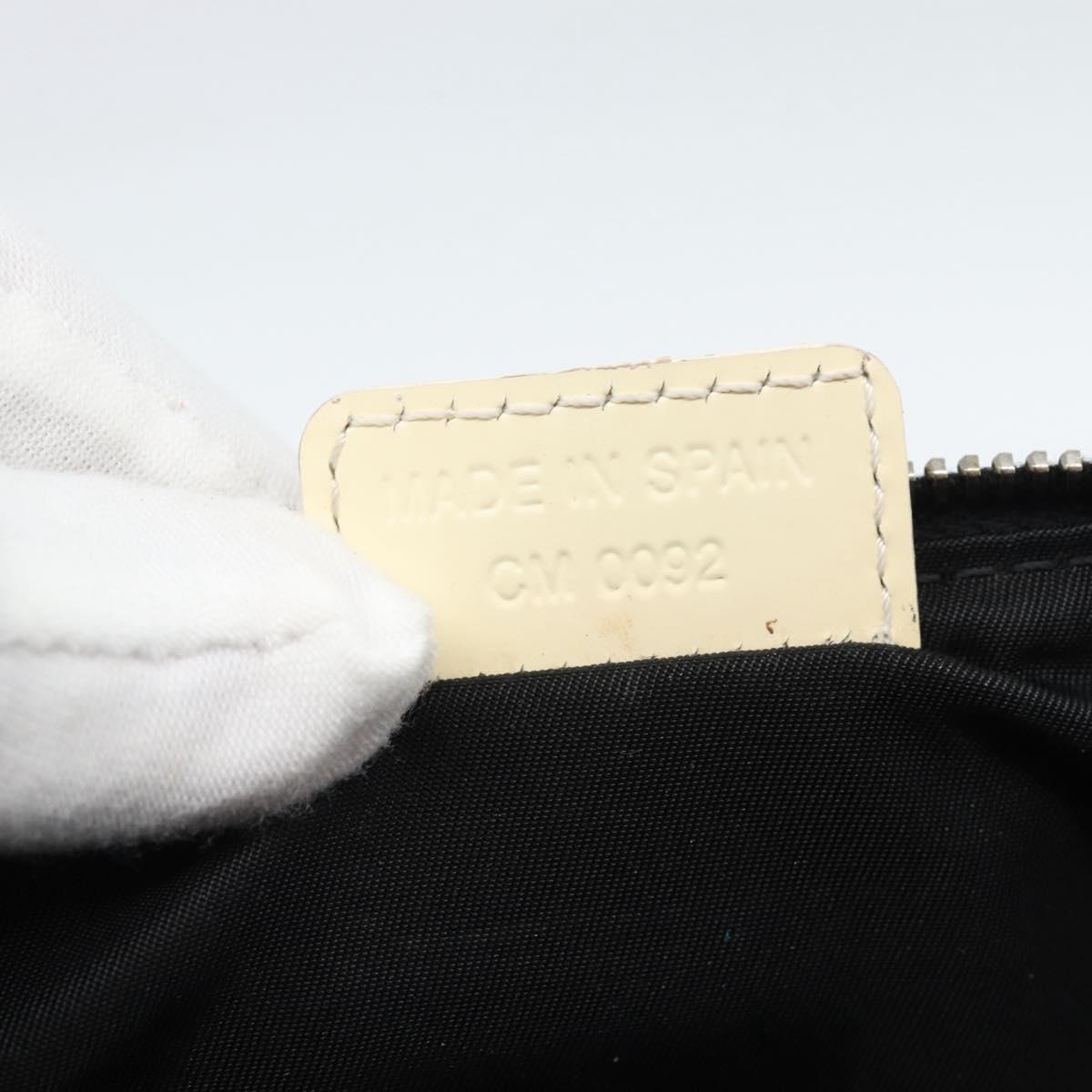Christian Dior Trotter Canvas Saddle Pouch PVC Black Silver Auth 188238