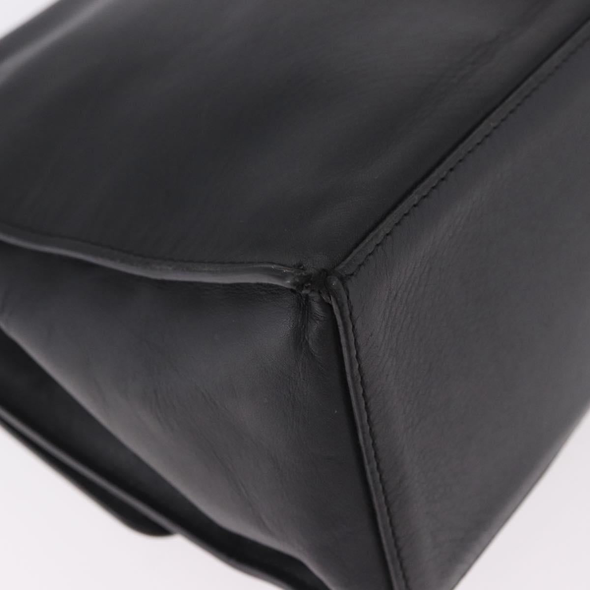 BALENCIAGA Afternoon Shoulder Bag Leather Black Gold 293862 Auth 188241