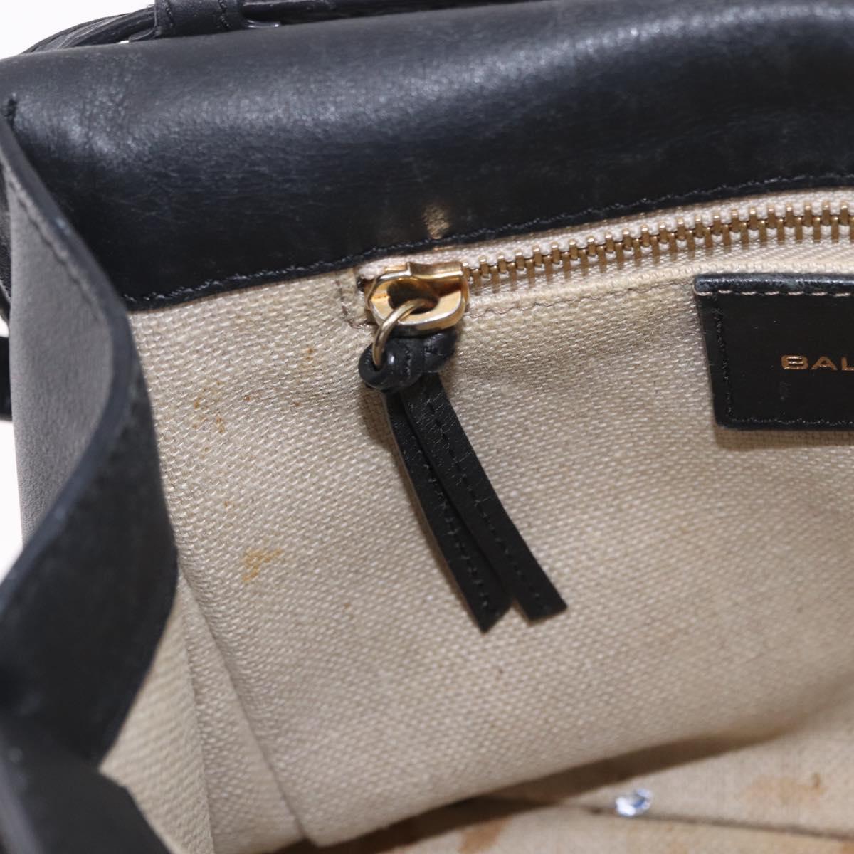 BALENCIAGA Afternoon Shoulder Bag Leather Black Gold 293862 Auth 188241