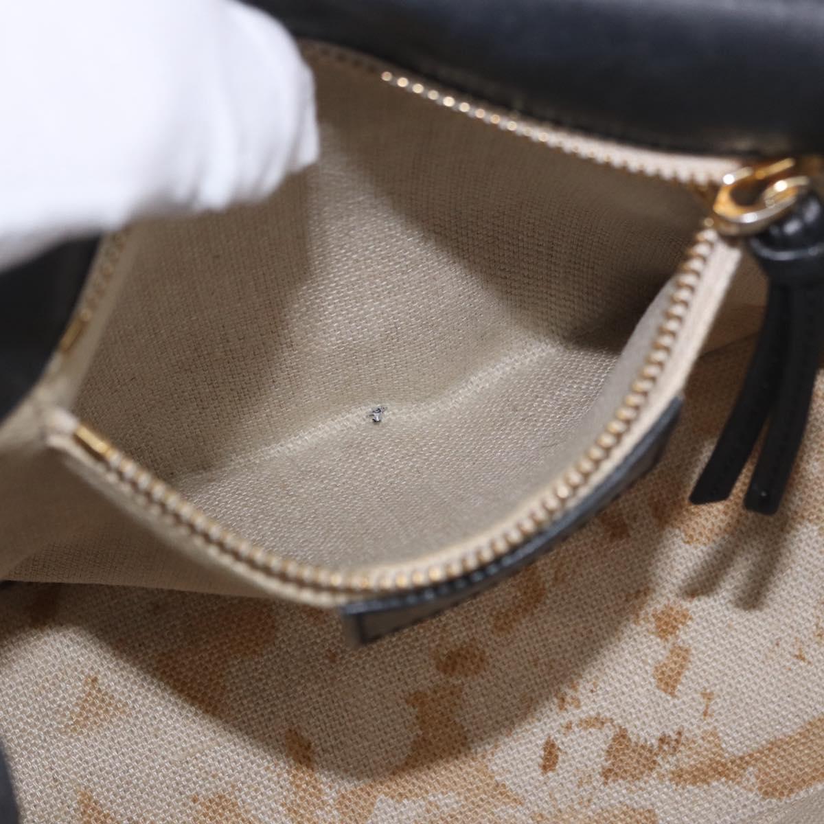 BALENCIAGA Afternoon Shoulder Bag Leather Black Gold 293862 Auth 188241