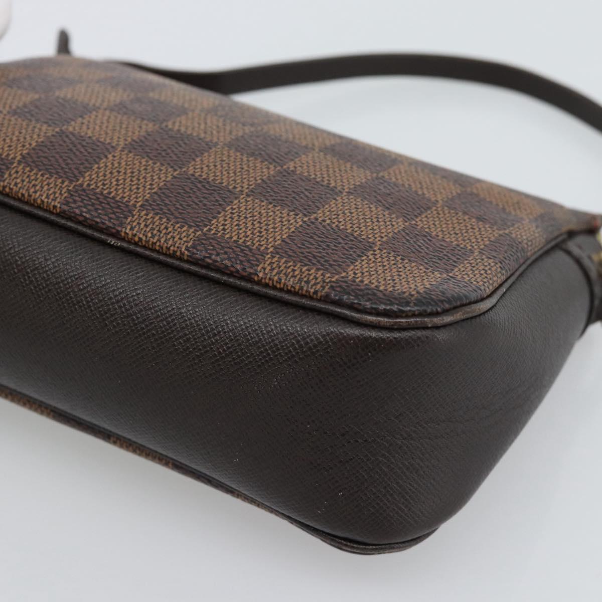 LOUIS VUITTON Damier Ebene Trousse Make Up Pouch N51982 LV Auth 188242A
