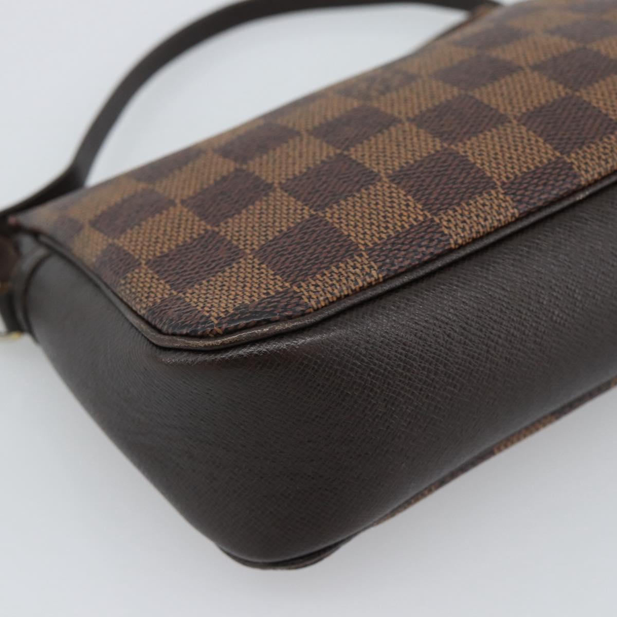 LOUIS VUITTON Damier Ebene Trousse Make Up Pouch N51982 LV Auth 188242A