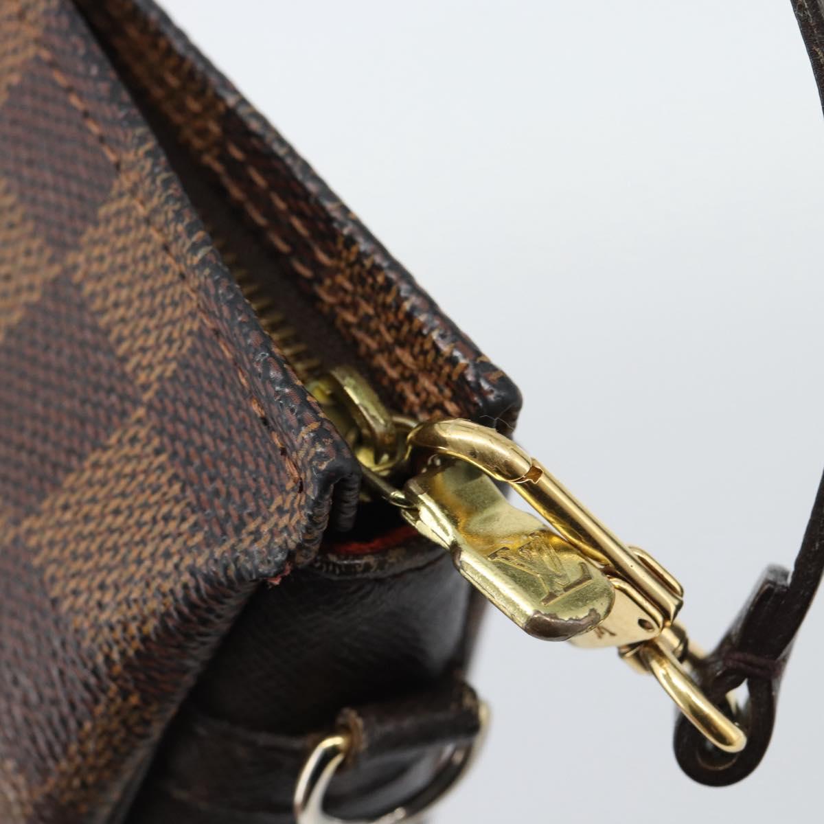 LOUIS VUITTON Damier Ebene Trousse Make Up Pouch N51982 LV Auth 188242A