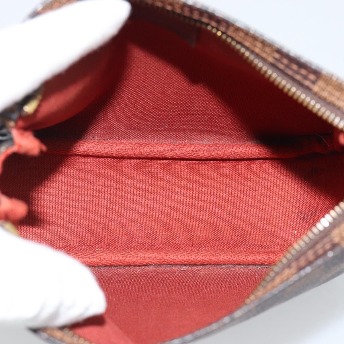 LOUIS VUITTON Damier Ebene Trousse Make Up Pouch N51982 LV Auth 188242A