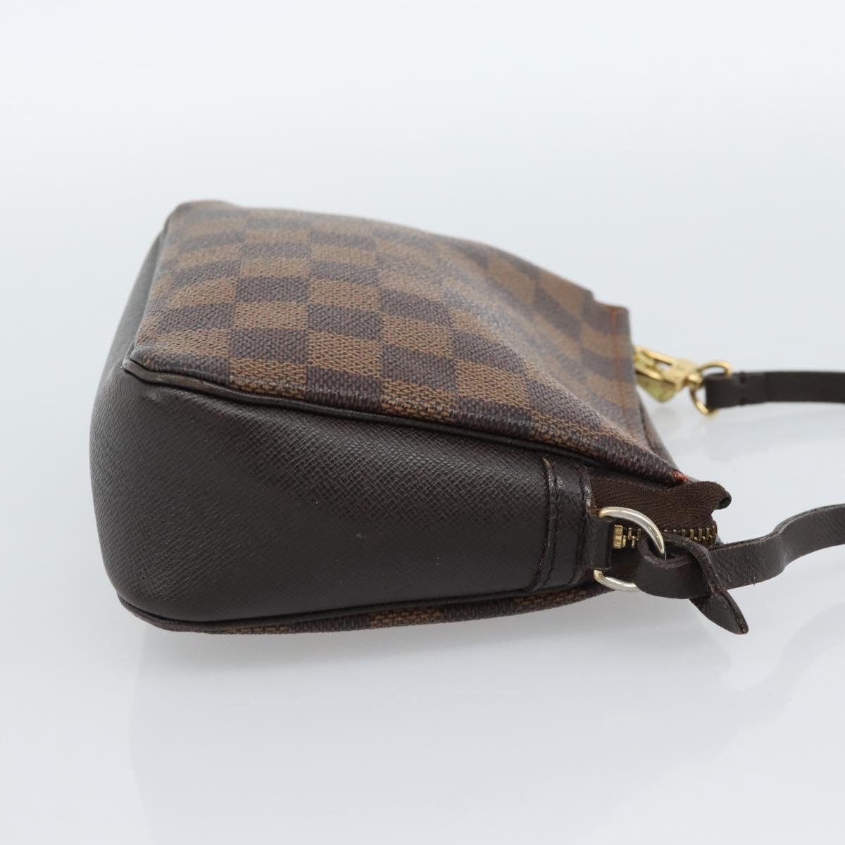 LOUIS VUITTON Damier Ebene Trousse Make Up Pouch N51982 LV Auth 188242A