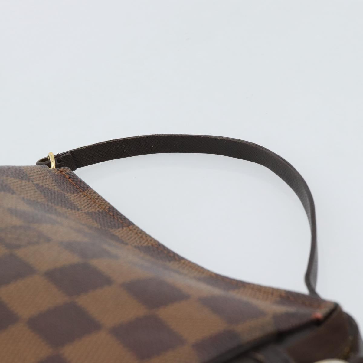 LOUIS VUITTON Damier Ebene Trousse Make Up Pouch N51982 LV Auth 188242A