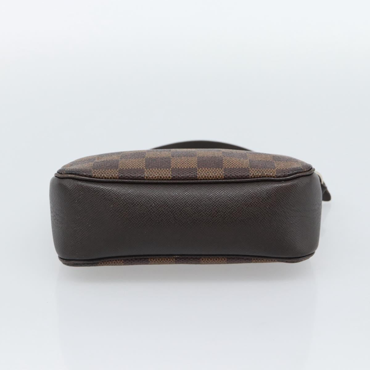 LOUIS VUITTON Damier Ebene Trousse Make Up Pouch N51982 LV Auth 188242A