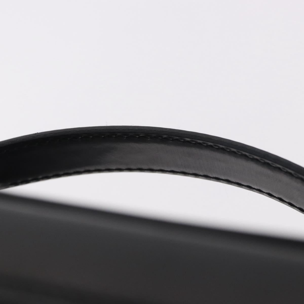 GUCCI Vanity Hand Bag Patent Leather Black Gold 032 1956 0150 Auth 188246