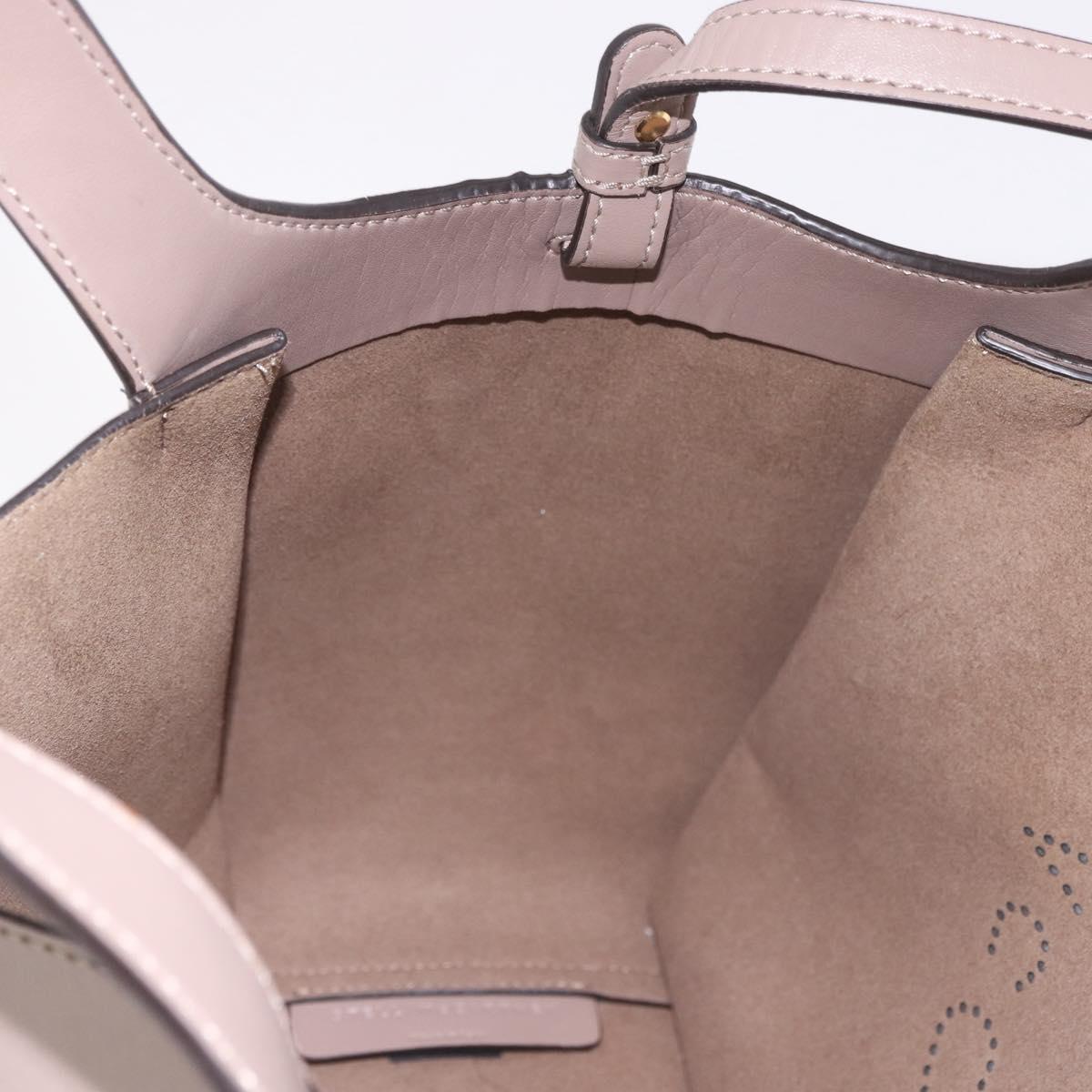 Stella MacCartney Hand Bag Leather 2way Beige Gold 513860 Auth 188263A