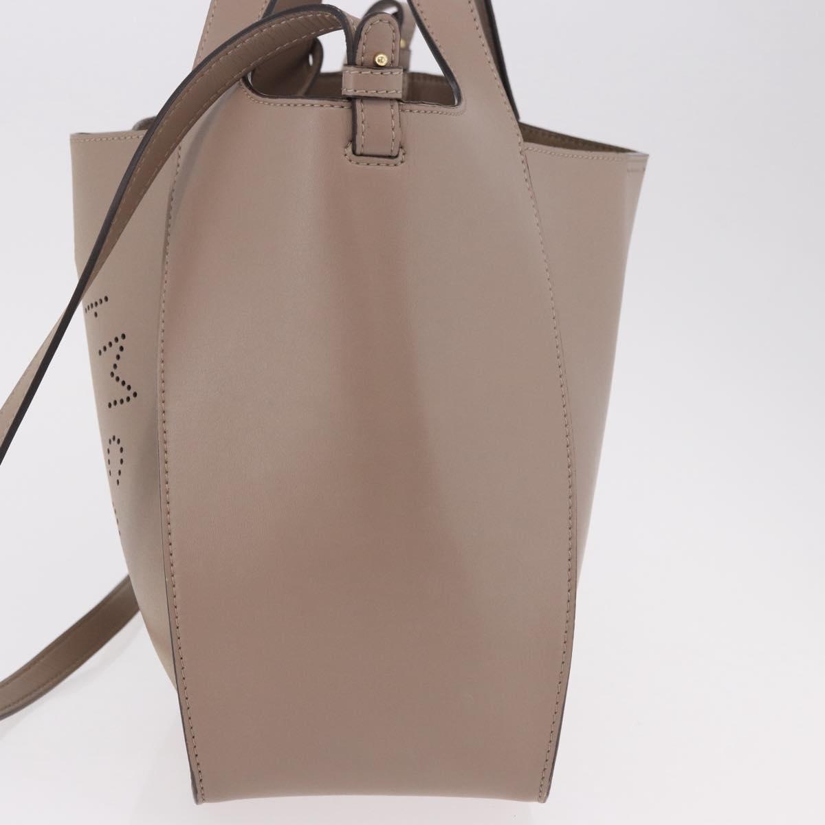 Stella MacCartney Hand Bag Leather 2way Beige Gold 513860 Auth 188263A
