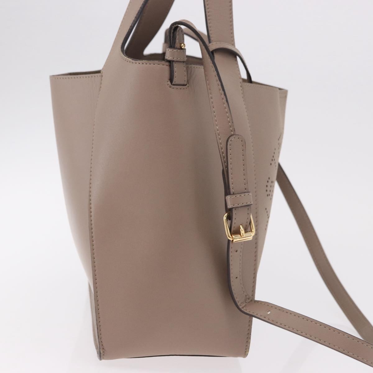 Stella MacCartney Hand Bag Leather 2way Beige Gold 513860 Auth 188263A