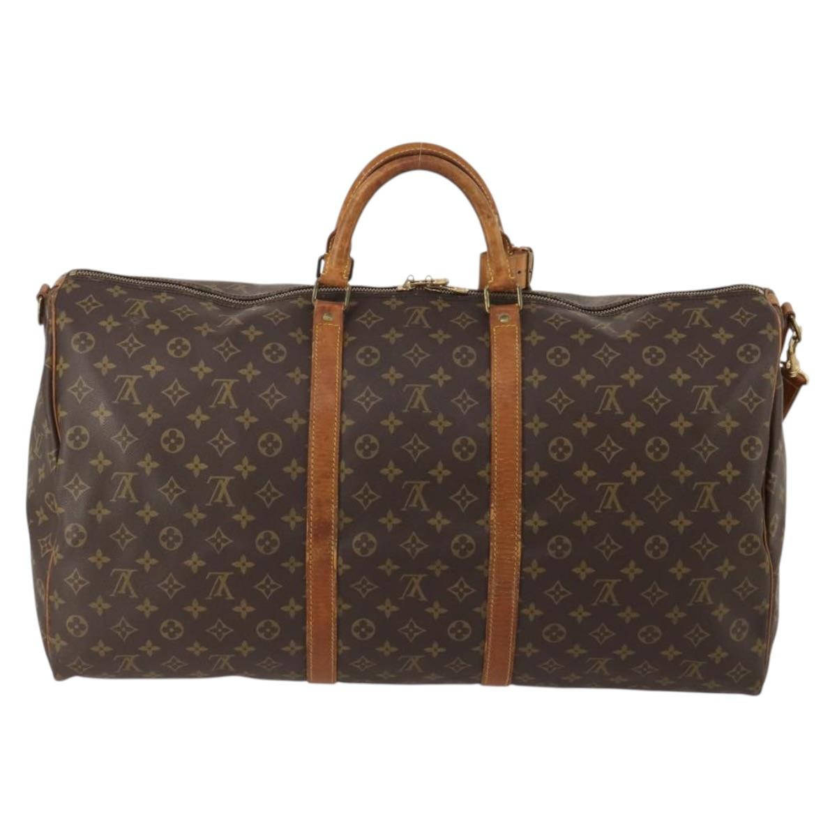 LOUIS VUITTON Monogram Keepall Bandouliere 60 Boston Bag M41412 LV Auth 188266