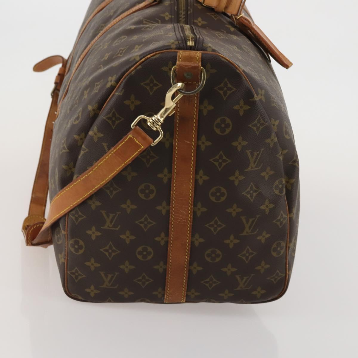 LOUIS VUITTON Monogram Keepall Bandouliere 60 Boston Bag M41412 LV Auth 188266