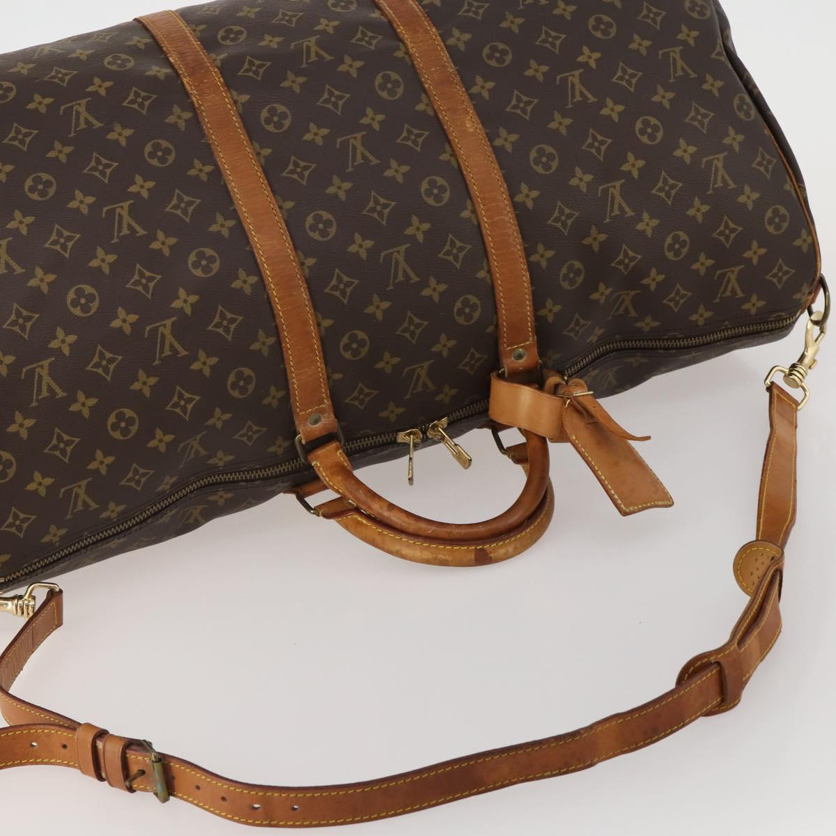 LOUIS VUITTON Monogram Keepall Bandouliere 60 Boston Bag M41412 LV Auth 188266