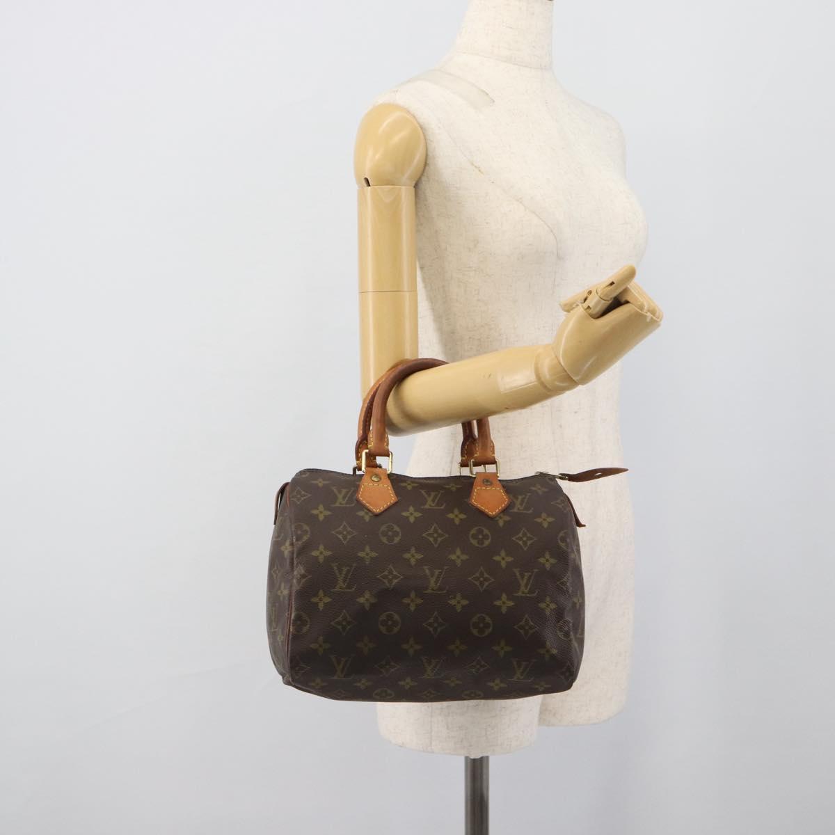 LOUIS VUITTON Monogram Speedy 25 Hand Bag M41528 LV Auth 188267