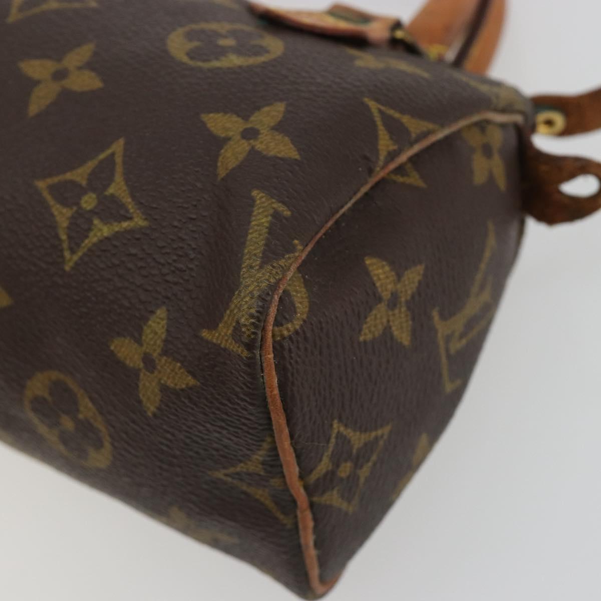 LOUIS VUITTON Monogram Mini Speedy Hand Bag M41534 LV Auth 188268