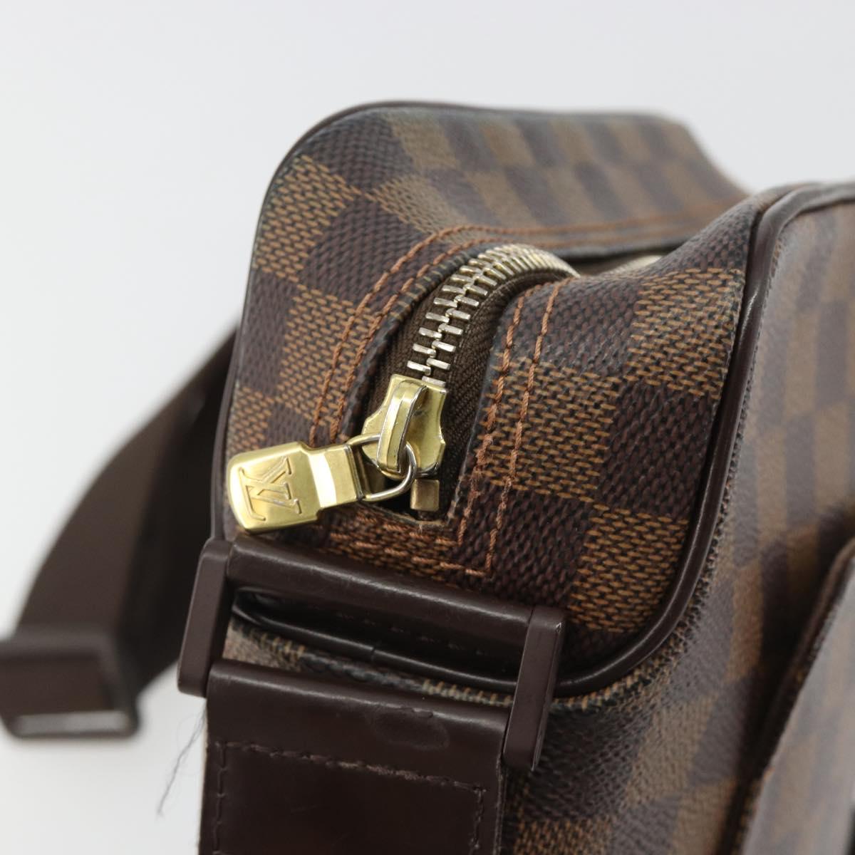 LOUIS VUITTON Damier Ebene Olaf PM Shoulder Bag N41442 LV Auth 188269