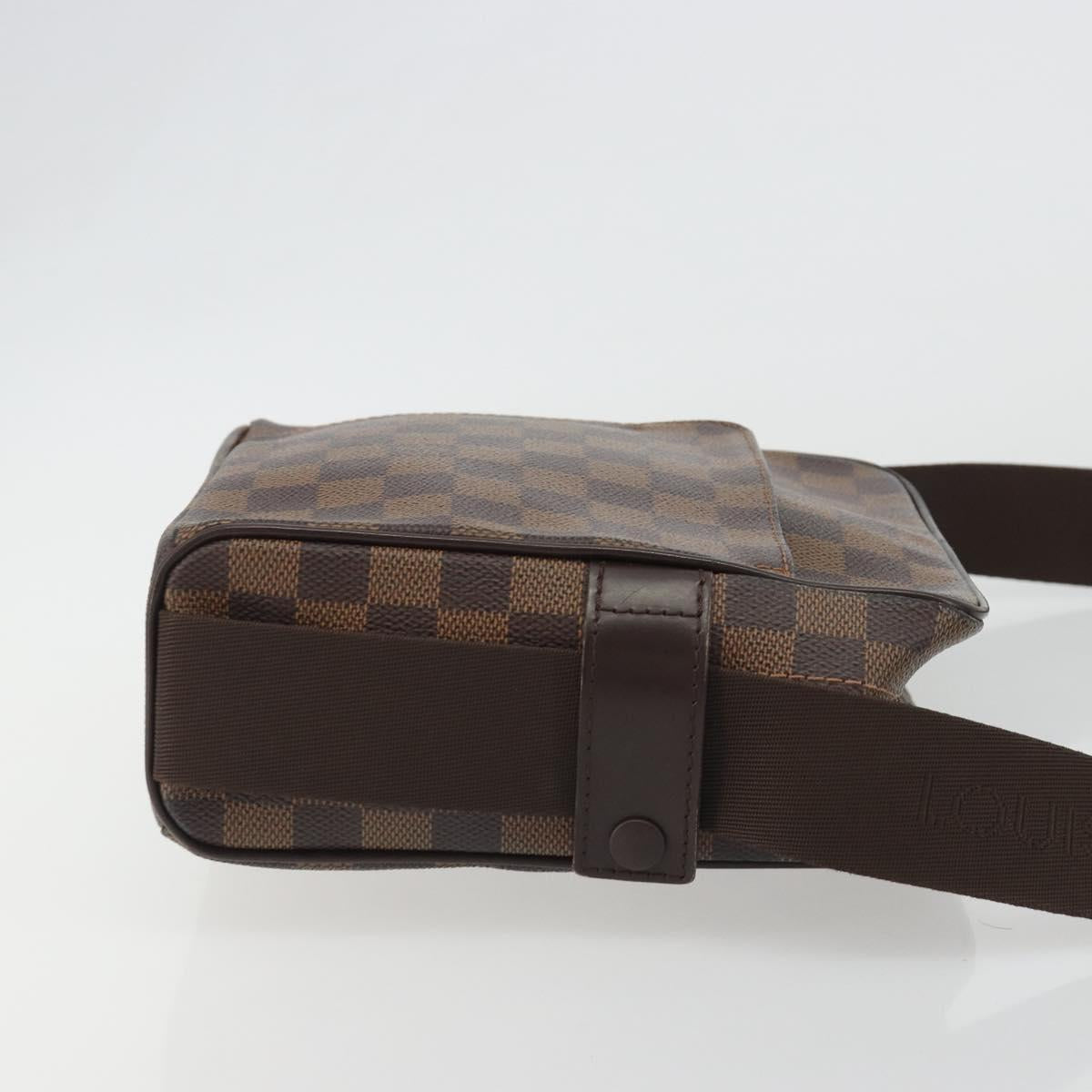 LOUIS VUITTON Damier Ebene Olaf PM Shoulder Bag N41442 LV Auth 188269