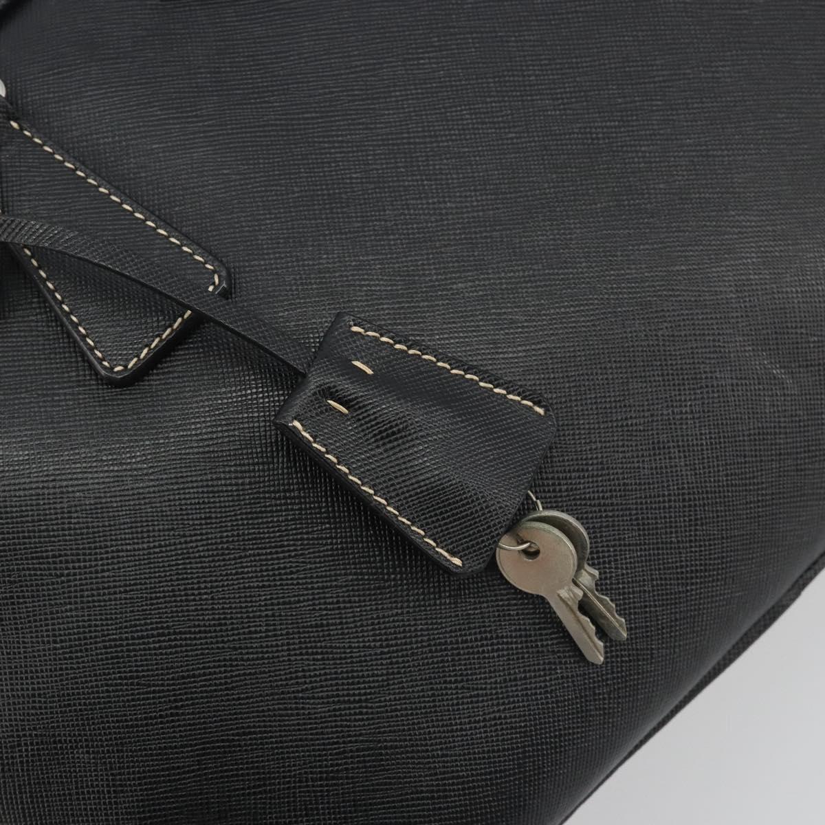 PRADA Tote Bag Saffiano leather Black Silver Auth 188279SAV
