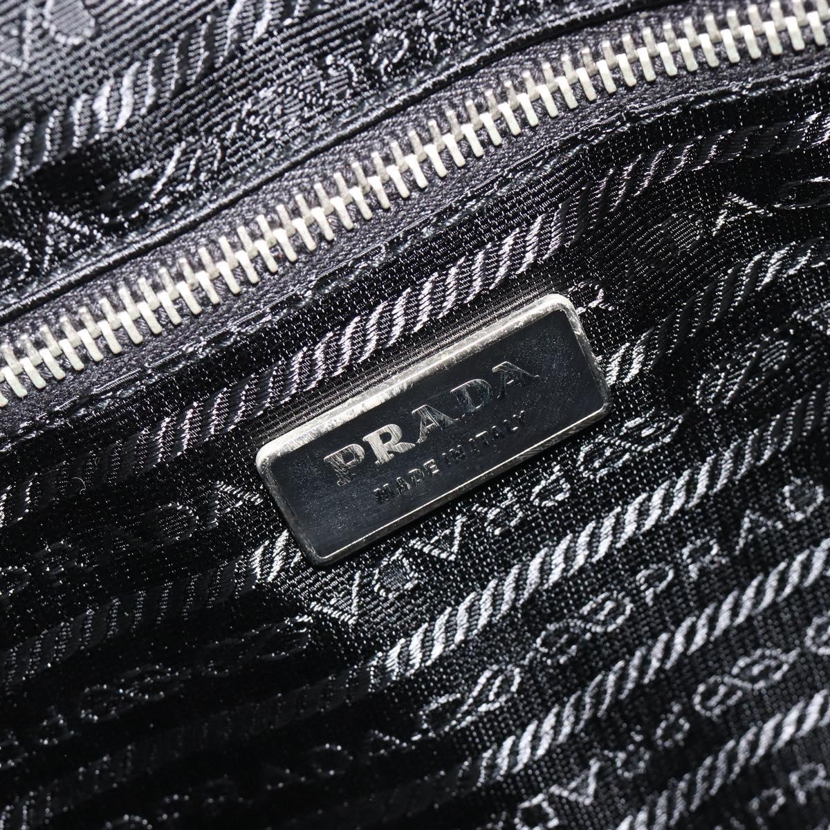 PRADA Tote Bag Saffiano leather Black Silver Auth 188279SAV