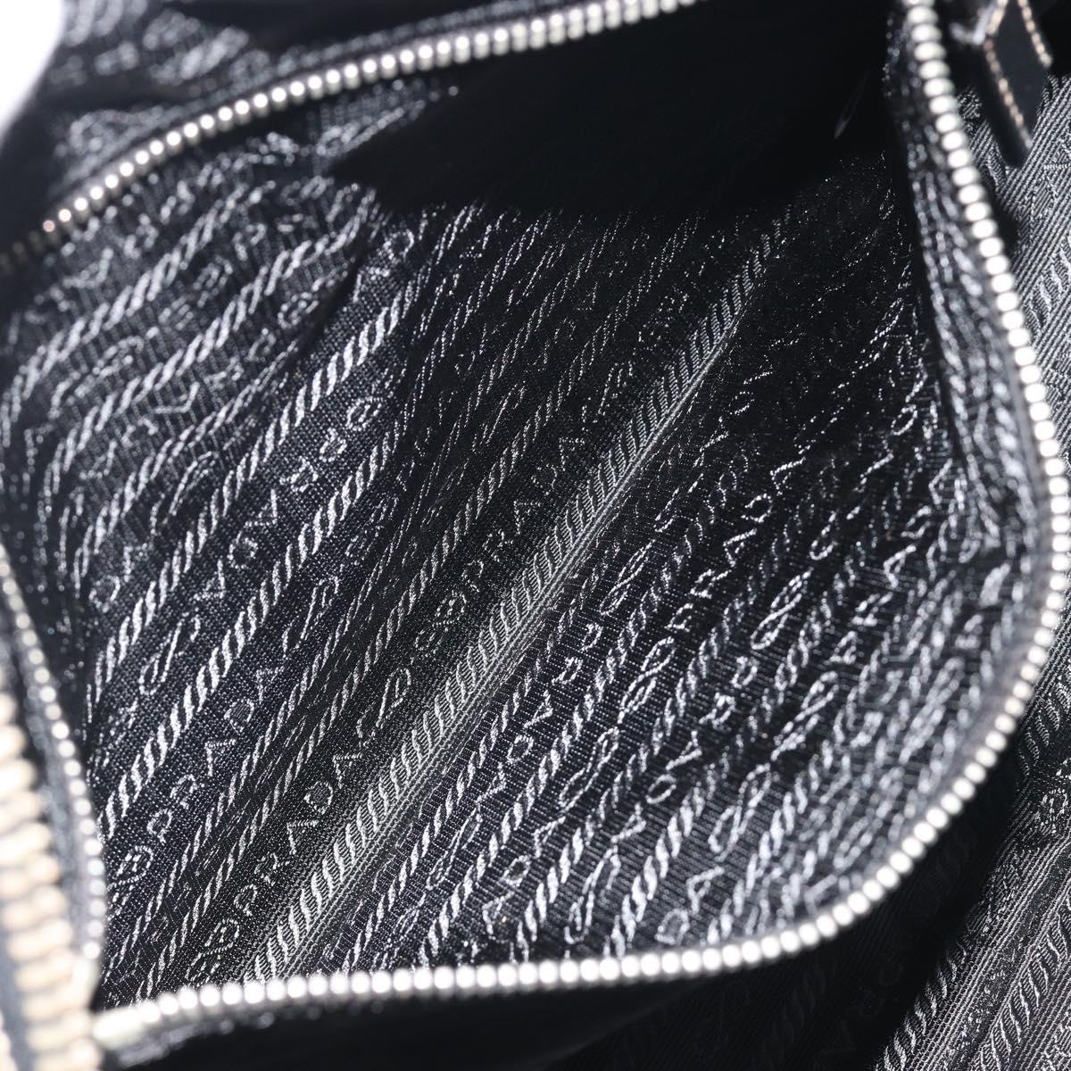 PRADA Tote Bag Saffiano leather Black Silver Auth 188279SAV