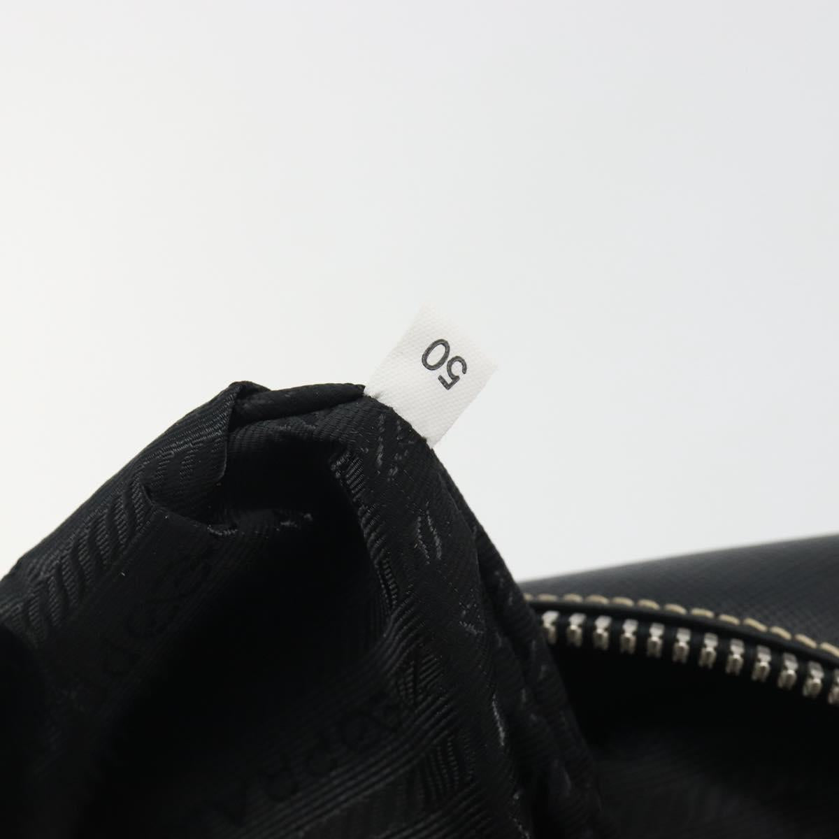 PRADA Tote Bag Saffiano leather Black Silver Auth 188279SAV