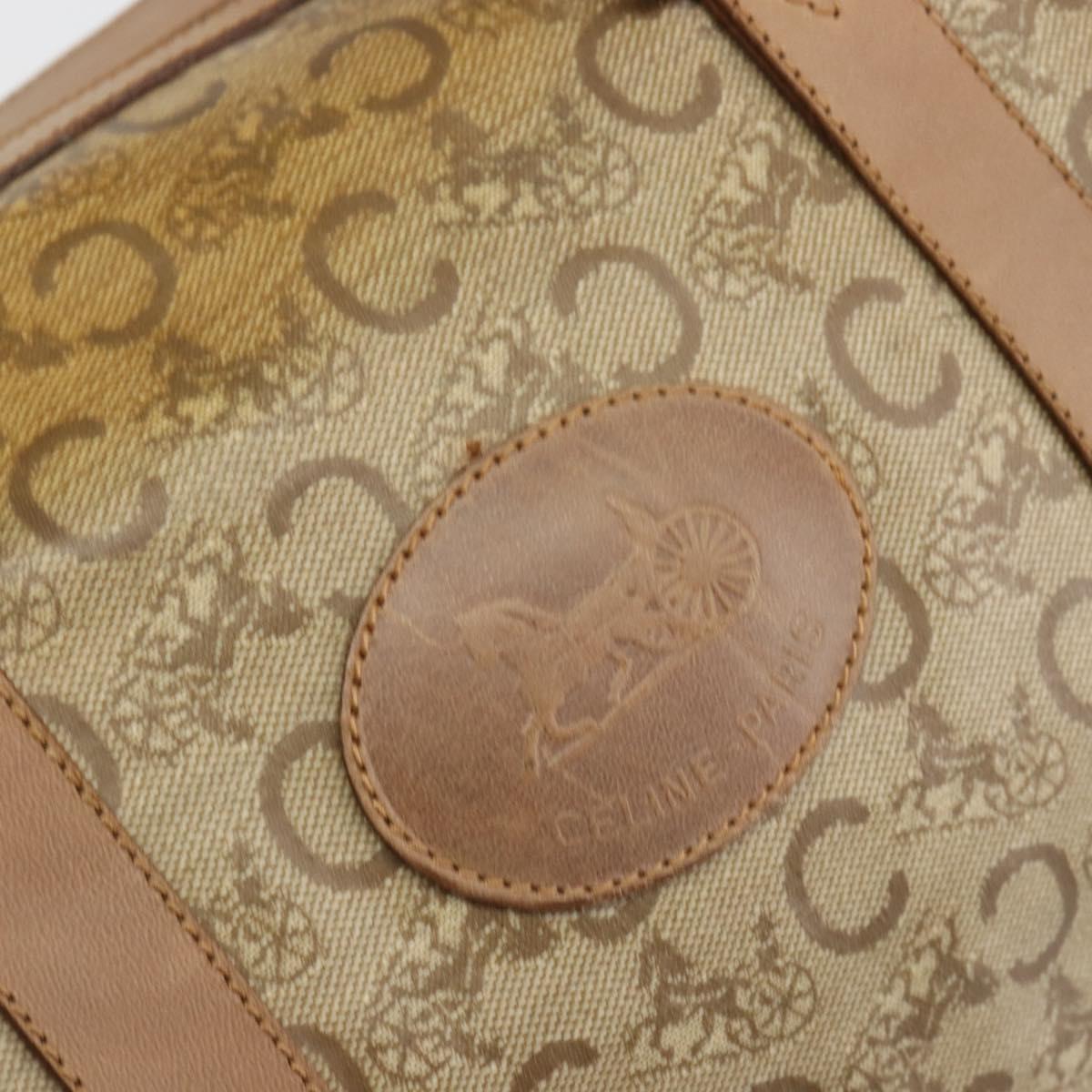 CELINE C Sulky Hand Bag PVC Beige Gold Auth 188286