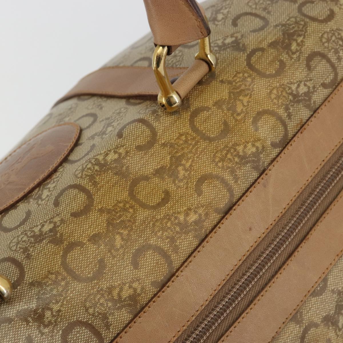 CELINE C Sulky Hand Bag PVC Beige Gold Auth 188286