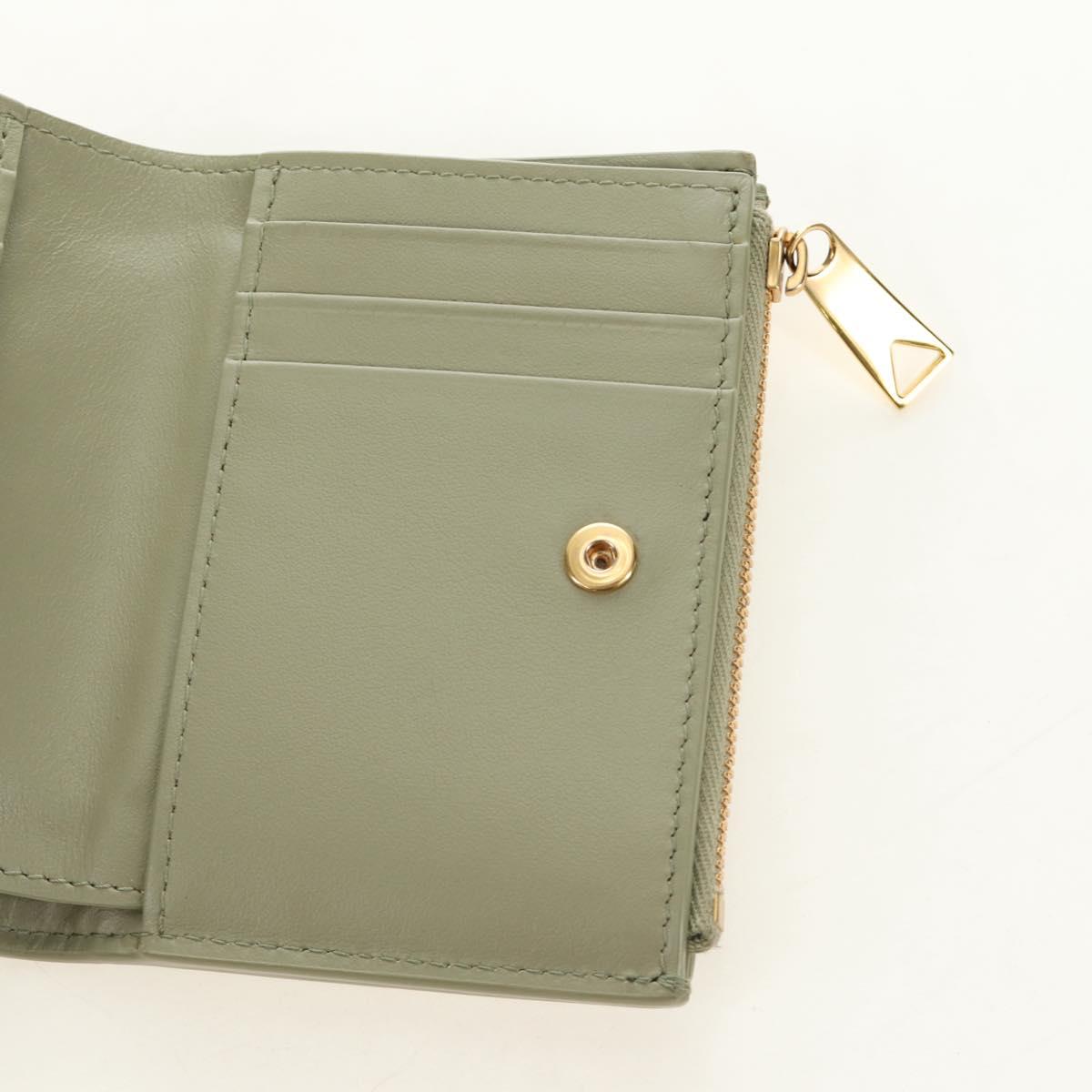 BOTTEGA VENETA MAXI INTRECCIATO Wallet Leather Beige Gold Auth 188290M